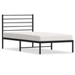 vidaXL Powder-Coated Steel Single Bed Frame in Black