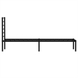 vidaXL Powder-Coated Steel Single Bed Frame in Black