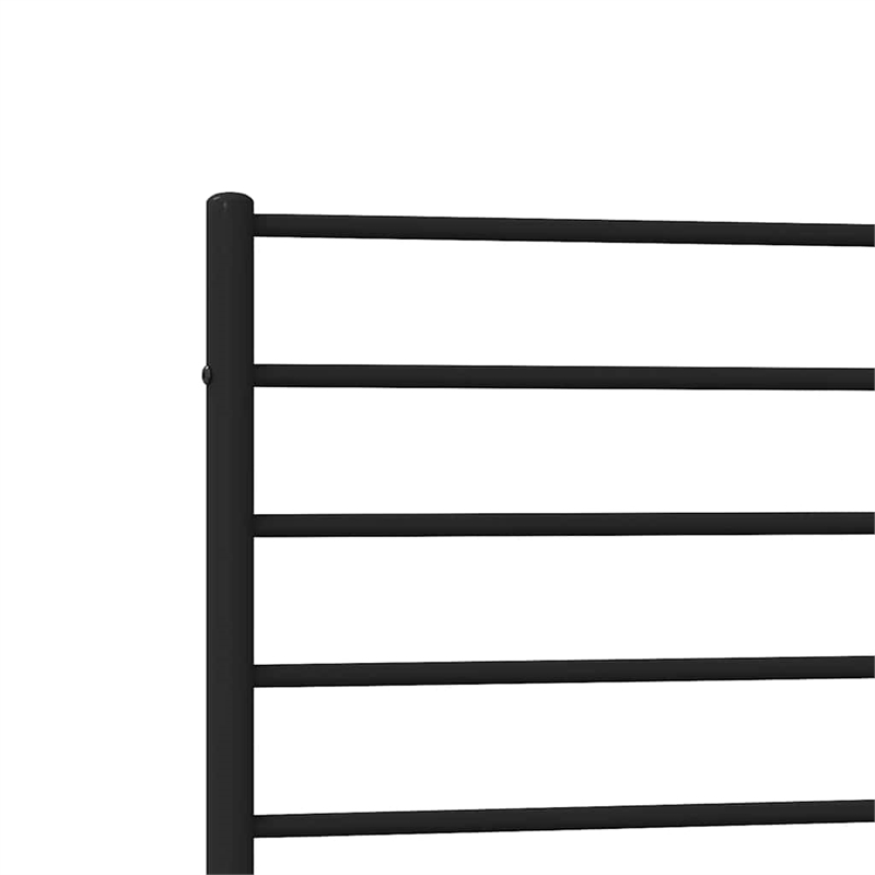 vidaXL Powder-Coated Steel Single Bed Frame in Black