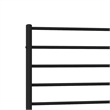 vidaXL Powder-Coated Steel Single Bed Frame in Black