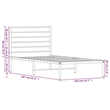 vidaXL Powder-Coated Steel Single Bed Frame in Black