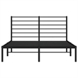 vidaXL Rectangular Powder-Coated Steel Full Bed Frame in Black