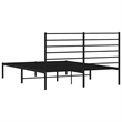 vidaXL Powder-Coated Steel King Bed Frame in Black