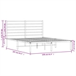 vidaXL Powder-Coated Steel King Bed Frame in Black