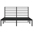 vidaXL Powder-Coated Steel King Bed Frame in Black