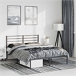 vidaXL Powder-Coated Steel King Bed Frame in Black