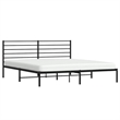 vidaXL Rectangular Powder-Coated Steel Full Bed Frame in Black