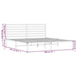vidaXL Rectangular Powder-Coated Steel Full Bed Frame in Black