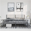 vidaXL 76 X 80 Powder-Coated Steel Bed Frame in Black
