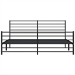 vidaXL 76 X 80 Powder-Coated Steel Bed Frame in Black