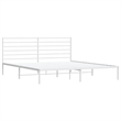 vidaXL Rectangular Steel Cal King/Double Bed Bed Frame in White