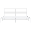 vidaXL Rectangular Steel Cal King/Double Bed Bed Frame in White