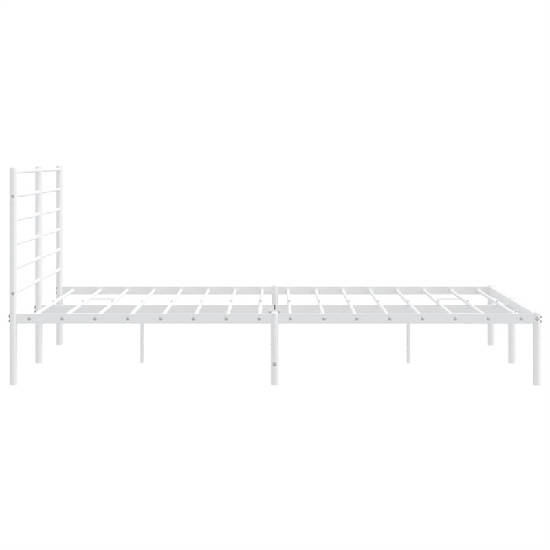vidaXL Rectangular Steel Cal King/Double Bed Bed Frame in White
