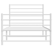 vidaXL Powder-Coated Steel Single Bed Frame in White