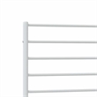 vidaXL Powder-Coated Steel Single Bed Frame in White