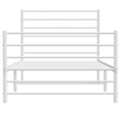 vidaXL Powder-Coated Steel Twin Bed Frame in White