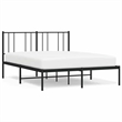 vidaXL Rectangular Powder-Coated Steel Full Bed Frame in Black