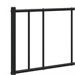 vidaXL Rectangular Powder-Coated Steel Full Bed Frame in Black