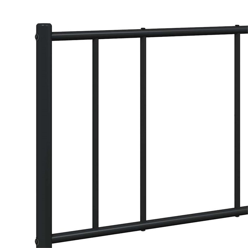 vidaXL Powder-Coated Steel King Size Bed Frame in Black