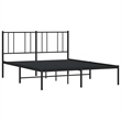 vidaXL Powder-Coated Steel King Size Bed Frame in Black