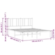 vidaXL Powder-Coated Steel King Size Bed Frame in Black