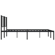 vidaXL 72 X 84 Powder-Coated Steel Bed Frame in Black