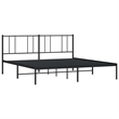 vidaXL 72 X 84 Powder-Coated Steel Bed Frame in Black