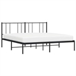 vidaXL 72 X 84 Powder-Coated Steel Bed Frame in Black