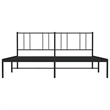 vidaXL 72 X 84 Powder-Coated Steel Bed Frame in Black