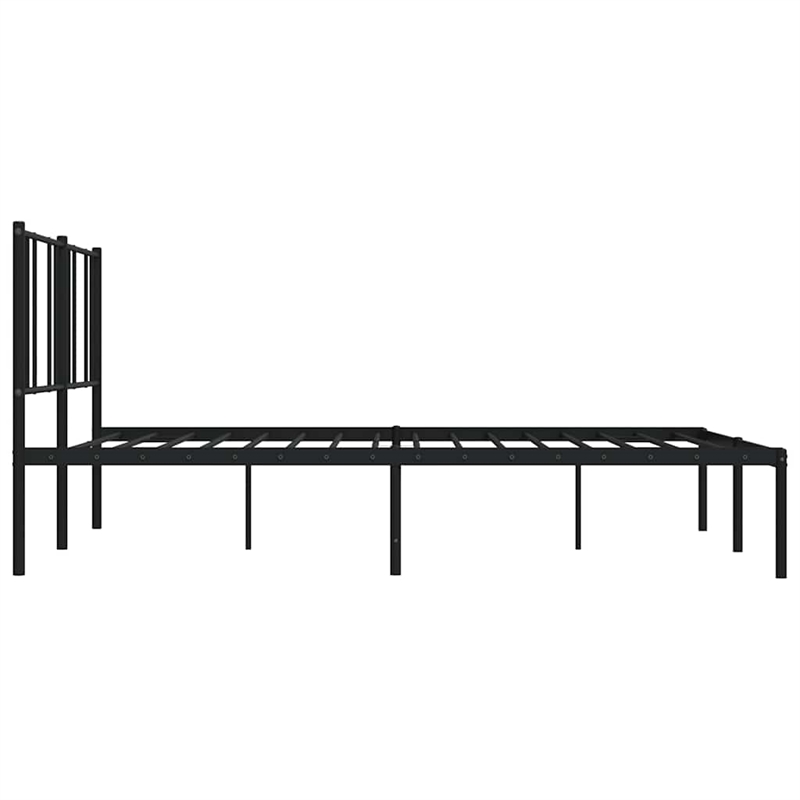 vidaXL 72 X 84 Powder-Coated Steel Bed Frame in Black