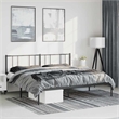 vidaXL 72 X 84 Powder-Coated Steel Bed Frame in Black