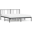 vidaXL Rectangular Powder-Coated Steel Full Bed Frame in Black
