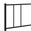vidaXL Rectangular Powder-Coated Steel Full Bed Frame in Black