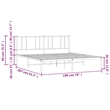 vidaXL Rectangular Powder-Coated Steel Full Bed Frame in Black