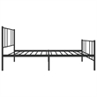 vidaXL Rectangular 39.4 x 74.8 Steel Bed Frame in Black