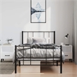 vidaXL Rectangular 39.4 x 74.8 Steel Bed Frame in Black
