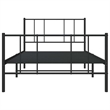 vidaXL Rectangular 39.4 x 74.8 Steel Bed Frame in Black