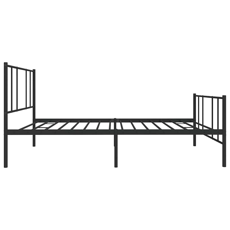 vidaXL Rectangular 39.4 x 74.8 Steel Bed Frame in Black