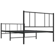 vidaXL Rectangular 39.4 x 74.8 Steel Bed Frame in Black