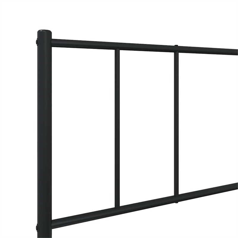 vidaXL Rectangular 39.4 x 74.8 Steel Bed Frame in Black