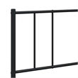 vidaXL 76 x 80 Powder-Coated Steel Bed Frame in Black