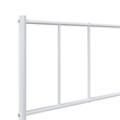 vidaXL Rectangular Powder-Coated Steel Twin Bed Frame in White