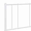 vidaXL Rectangular Powder-Coated Steel Full Bed Frame in White