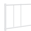 vidaXL Powder-Coated Steel King/Double Bed Frame in White