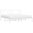 vidaXL Powder-Coated Steel King/Double Bed Frame in White
