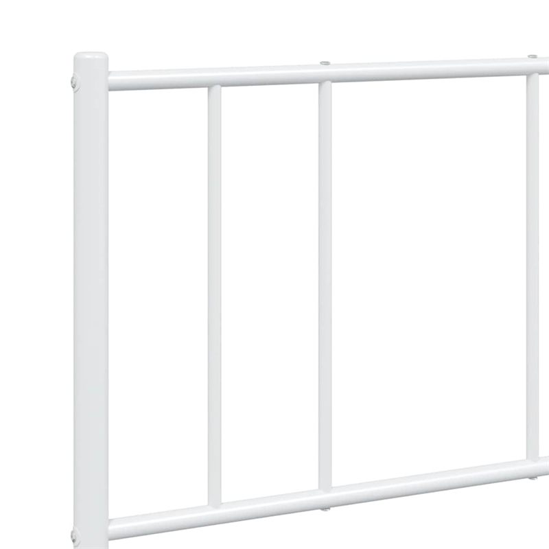 vidaXL Powder-Coated Steel Full/Double Bed Frame in White