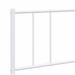 vidaXL 72x84 Powder-Coated Steel Bed Frame in White