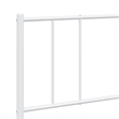 vidaXL 72x84 Powder-Coated Steel Bed Frame in White