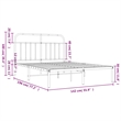 vidaXL Rectangular Steel Full/Double Bed Frame in Black