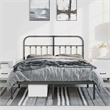 vidaXL Rectangular Steel Full/Double Bed Frame in Black